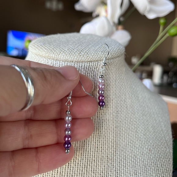 ❤️💜💛💚💙Bundle of 5 Handmade Earrings 💙💚💛💜❤️ - Picture 14 of 14